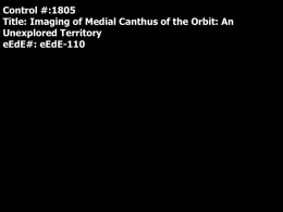 Imaging of Medial Canthus of the Orbit: An