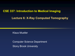 3D Rapid CT Reconstruction - Computer Science, Stony Brook