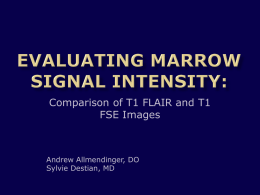 Evaluating Marrow Signal Intensity