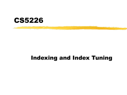 Indexing and Index Tuning
