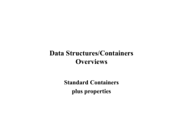 Lecture 3 Data Structure Overview