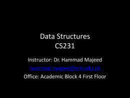 Data Structures CS231