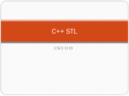 C++ STL - Middle Tennessee State University