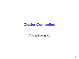 Cluster Computing - Wayne State University