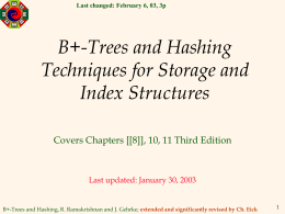 Hash-Based Indexes - University of Houston