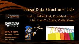 Linear Data Structures: Lists