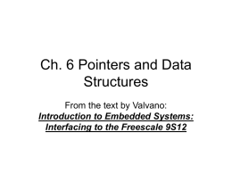 Ch. 6 Pointers and Data Structures