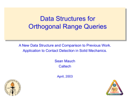 Orthogonal Range Queries - California Institute of Technology