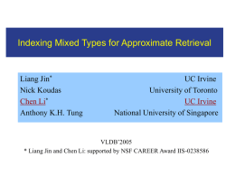 Indexing Mixed Types for Approximate Retrieval
