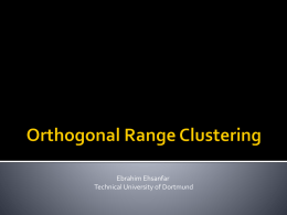 Othogonal Range Clustering - uni