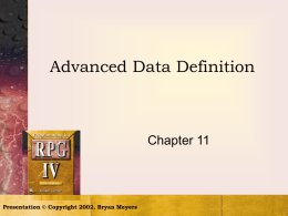 RPG IV - Chapter 11 - Fox Valley Technical College