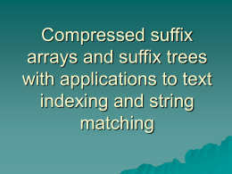 Compressed suffix arrays and suffix trees with