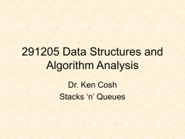ICS 220 – Data Structures and Algorithm Analysis