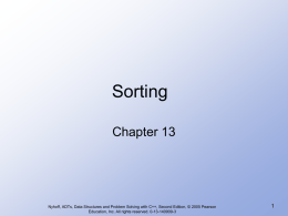 Sorting - Tennessee Technological University