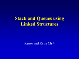 Implementing a Stack as a Linked Structure