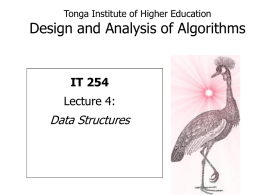Data Structures - Tonga Institute of Higher Education