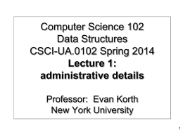 Intro to class - NYU Computer Science Department