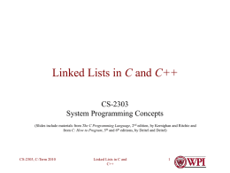 Linked Lists in C and C++