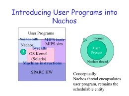 User Programs in Nachos