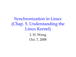 Synchronization in Linux