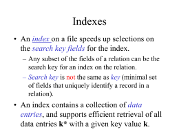 Index structures