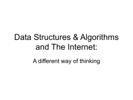Data Structures & Algorithms and The Internet: