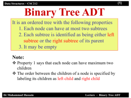 Lecture - Binary Tree - Home