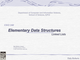 Linked Lists - Department of Computer and Information Science