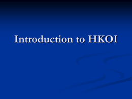 Introduction to HKOI