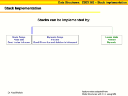 Stack implementation..