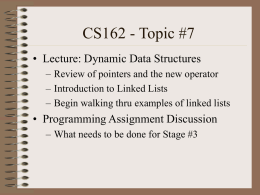 CS162 - Topic #7