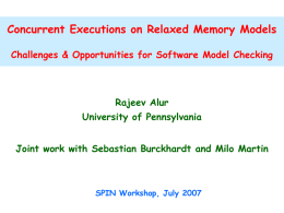 Concurrent executions on relaxed memory models