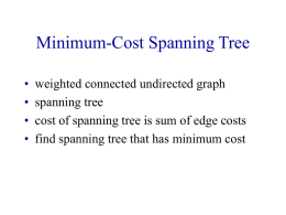 lecture 21, Minimum-Cost Spanning Tree