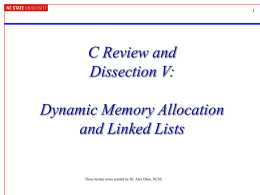 C Review and Dissection V