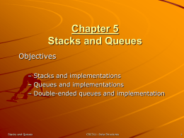 Stacks and Queues - CSUDH Computer Science