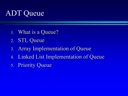 Chapter 8 introduces the queue data type. Several example