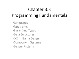 Chapter 3.4 Programming Fundamentals