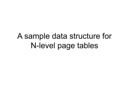 A sample datastructure for an N