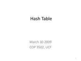 Tai`s Hash Table Notes