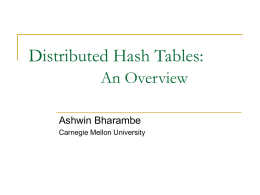 Distributed Hash Tables: An Overview