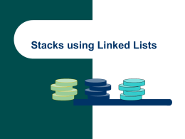 stacks and Linked Lists