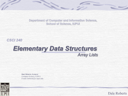 Array Lists - Department of Computer and Information Science
