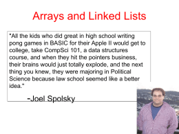 Arrays-LinkedLists