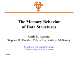 Memory Behavior of Data Structures