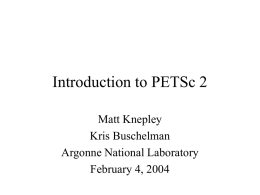 Introduction to PETSc 2