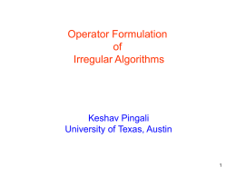 Operator formulation of algorithms
