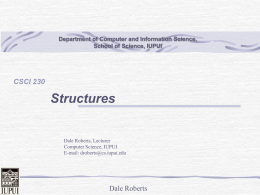 Structures - Department of Computer and Information Science