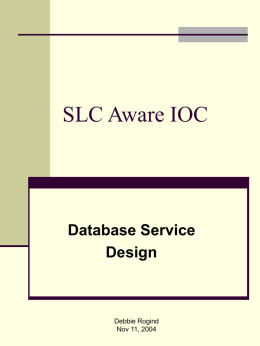 SLC Database Service