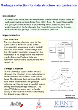 Introduction Implementation Data structure Garbage collection for