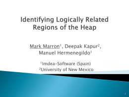 Modeling The Heap - The IMDEA Software Institute